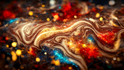 Universe galaxy liquid powder abstract effect wallpaper graphic design