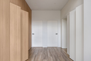 Contemporary interior of country house with light walls