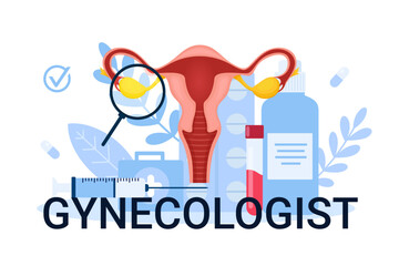 Illustration gynecologist anatomy for medical, Design can be used for websites, landing pages,mobile apps, ui ux, banners