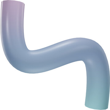 3D Floating Isolated Render Curve Shape Wallpaper Design