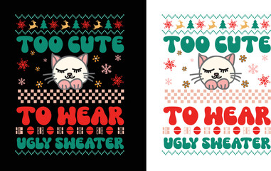Christmas Ugly Sweater Design, xmas Sweater, Xmas retro Ugly shirt, Christmas ugly, Sweater Design, Christmas Sweater Svg.