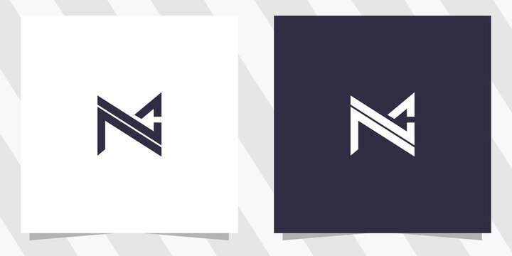 letter nc cn logo design