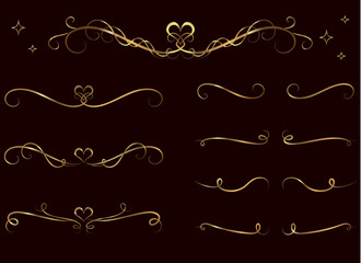 エレガントなハートの装飾-2