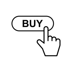 buy shopping button icon vector