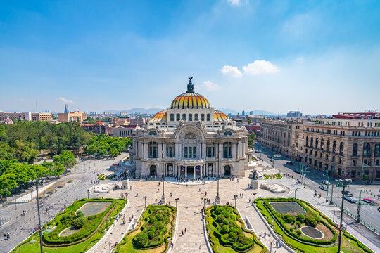 The Palace of Fine Arts also know as "Palacio de Bellas Artes" is a prominent cultural center in Mexico City, was built for Centennial of the War of Independence in 1910.