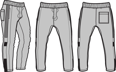 Sport suits design template, sweat pant, jogging	
