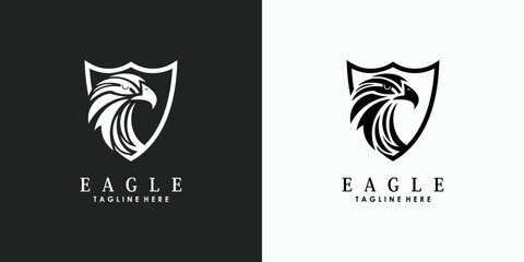 Fototapeta na wymiar eagle head logo design abstract with creative concept