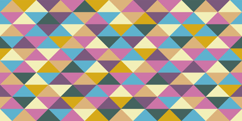 Multicolored rhombuses. Vector seamless pattern of multicolored rhombuses. Print and decoration of seamless surfaces.