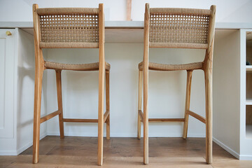 Wicker bar stools