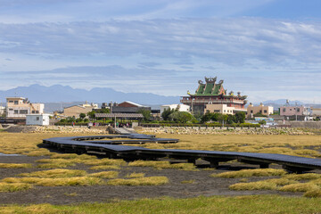 Taichung, Taiwan 01 November 2022: Gaomei Wetlands in Taichung of Taiwan