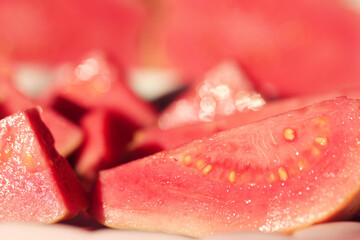 red guava slices