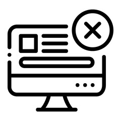 Icon Monitor With Style Outline