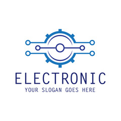 electronic logo vector design illustration