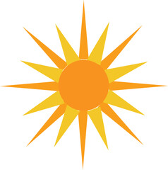 vector sun icon illustration on white background..eps