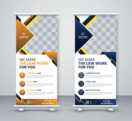 Law firm Roll up Banner Lawyer corporate service DL Flye business company X Stand Banner Design