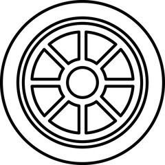 Obraz premium Wheel disks icon, logo isolated on white background