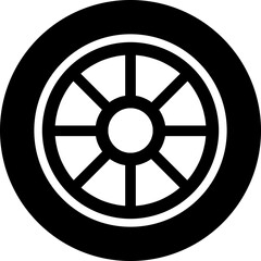 Obraz premium Wheel disks icon, logo isolated on white background