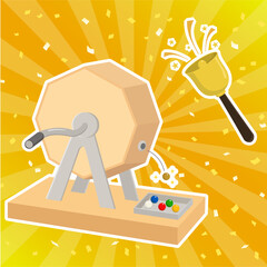 ガラポン抽選会　素材　セット