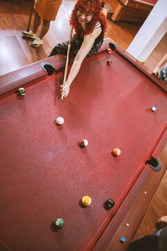 Playing pool