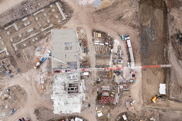 View of the construction site