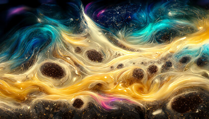 Abstract effect wallpaper graphic design of universe galaxy liquid powder 