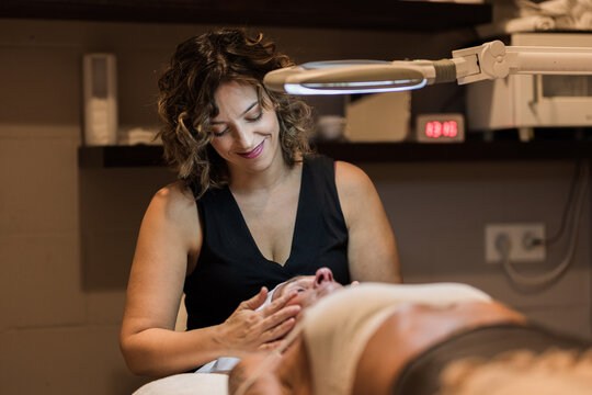 Woman working at a spa