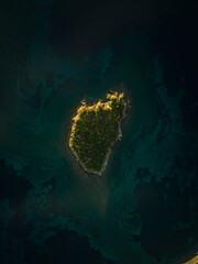 Fototapeta premium Top view of an Island