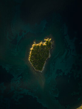 Top view of an Island