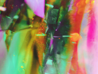 Blurred dynamic, abstract motion in funky New Year's mood, background