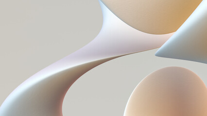 Abstract composition of futuristic shapes.