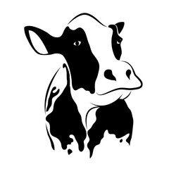 Cow design isolated on transparent background. Farm Animals.