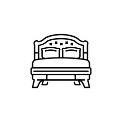 bedroom vector icon. real estate icon outline style. perfect use for logo, presentation, website, and more. simple modern icon design line style