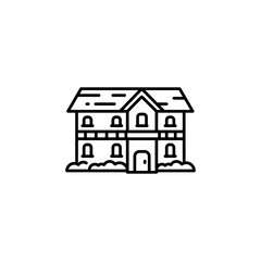 house building vector icon. real estate icon outline style. perfect use for logo, presentation, website, and more. simple modern icon design line style