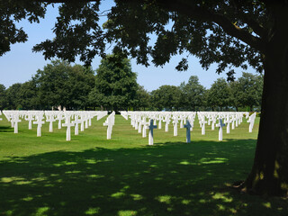 World War II American cemetery in Normandy 
