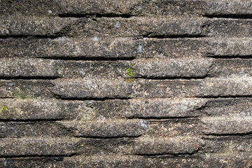 Old brick wall with black mold