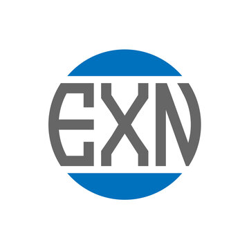 EXN letter logo design on white background. EXN creative initials circle logo concept. EXN letter design.