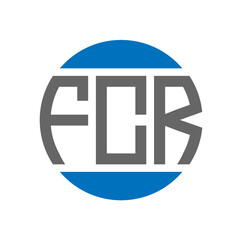 FCR letter logo design on white background. FCR creative initials circle logo concept. FCR letter design.