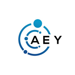 AEY letter logo design on black background. AEY creative initials letter logo concept. AEY letter design.