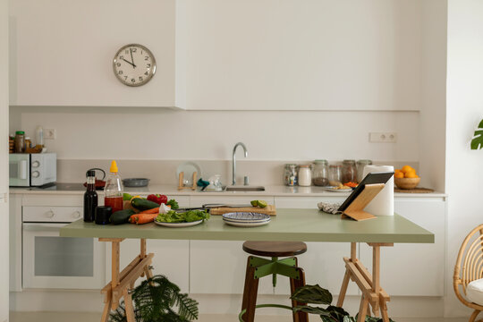 Minimalist kitchen at daytime