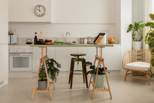 Minimalist kitchen at daytime