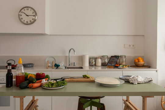 Kitchen at lunch time interior design