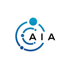 AIA letter logo design on black background. AIA creative initials letter logo concept. AIA letter design.