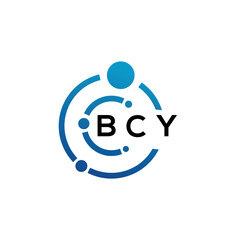 BCY letter logo design on black background. BCY creative initials letter logo concept. BCY letter design.