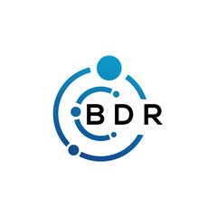 BDR letter logo design on black background. BDR creative initials letter logo concept. BDR letter design.