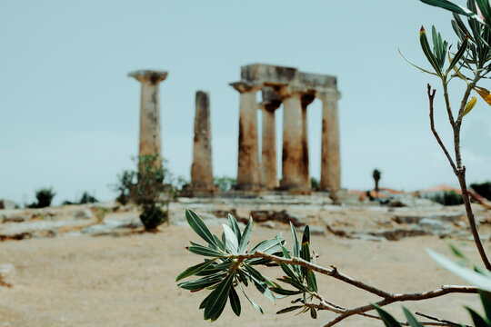 Temple of Apollo, in Corinth, Greece