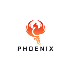 Phoenix Silhouette Logo Design Inspiration