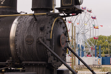 Close up of an old Train Engine