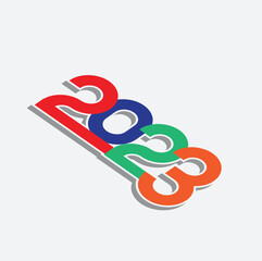 3D Isometric 2023 Art Font