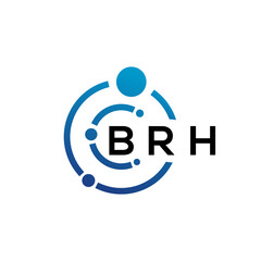 BRH letter logo design on  white background. BRH creative initials letter logo concept. BRH letter design.