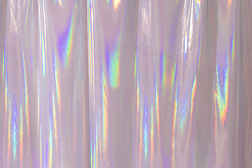 Colorful curtain with subtle glitter and shine. Copy space for text.